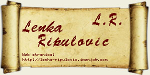 Lenka Ripulović vizit kartica
